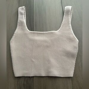 Aritzia babaton sculpt knit crop tank top square neck xxs